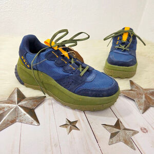 Holo Women's 90s Sneaker navy blue dark olive green chunky speckled size 6.5 New
